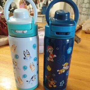 Zak 14oz Bluey & Paw Patrol Water Bottles Stainless Steel Vacuum Insulated